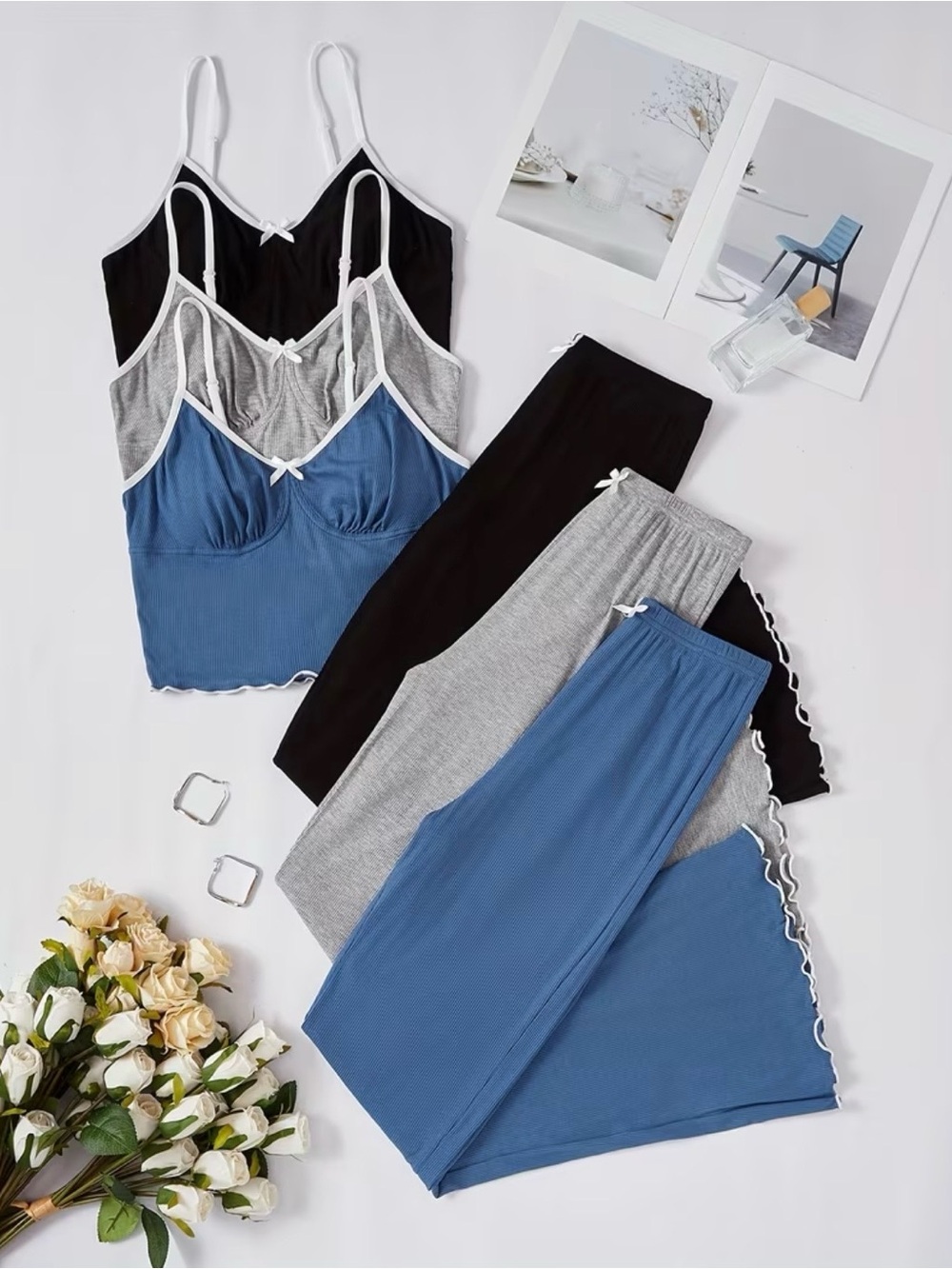 COMING SOON! NOVA Lounge Collection Ribbed Cami & Pants Set